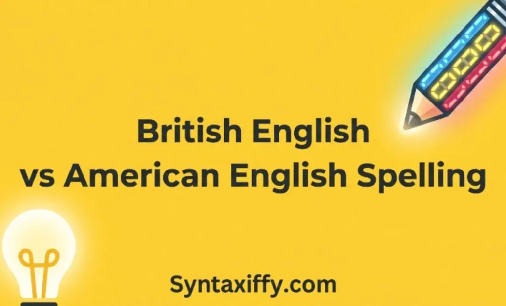 British English vs American English Spelling