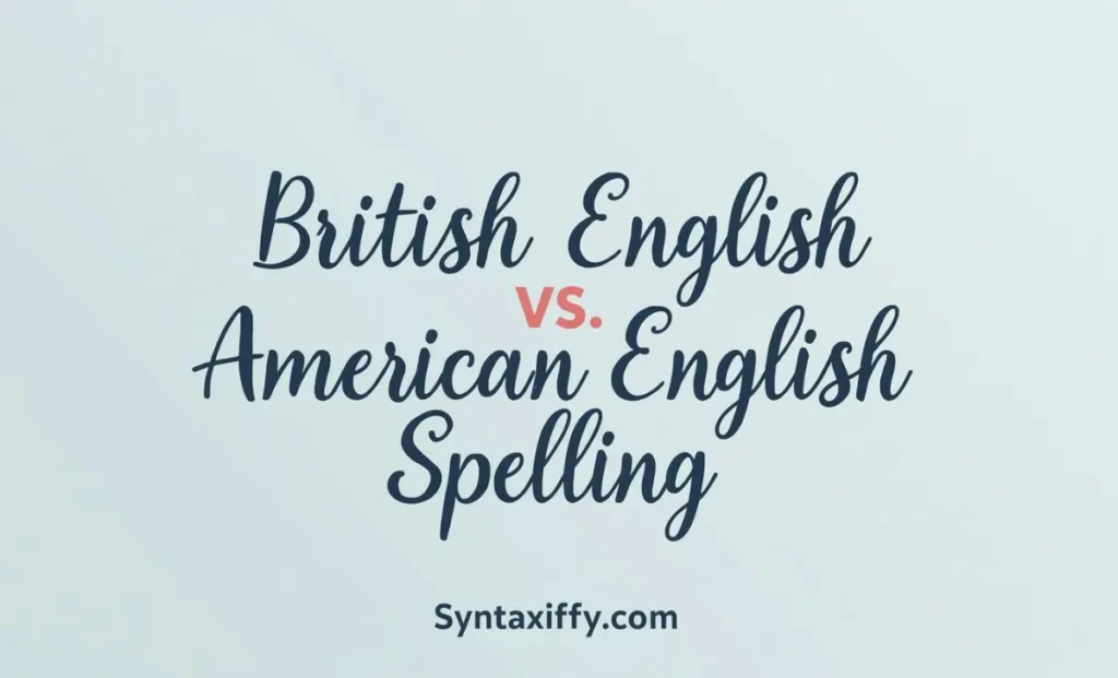 British English vs American English Spelling