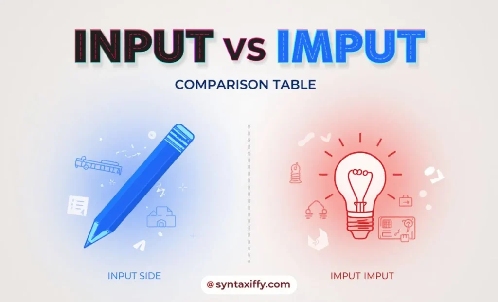 Comparison Table – Input vs Imput