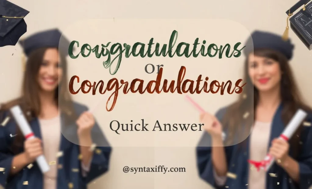 Congratulations or Congradulations – Quick Answer