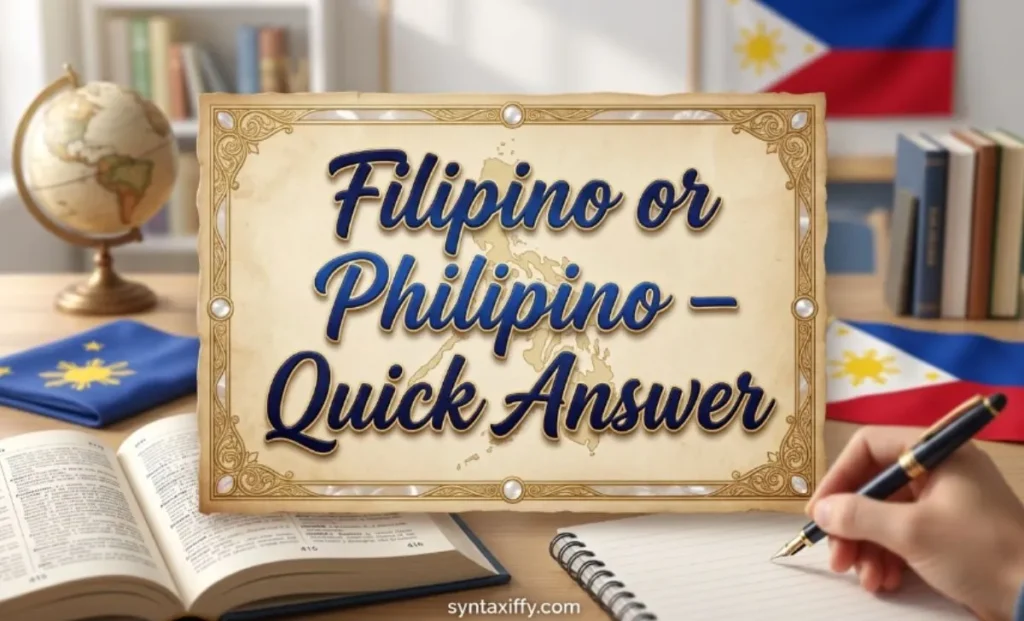 Filipino or Philipino – Quick Answer