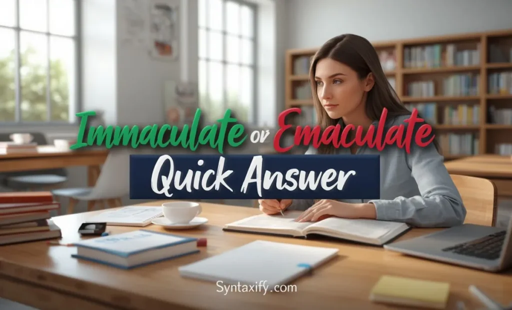Immaculate or Emaculate – Quick Answer