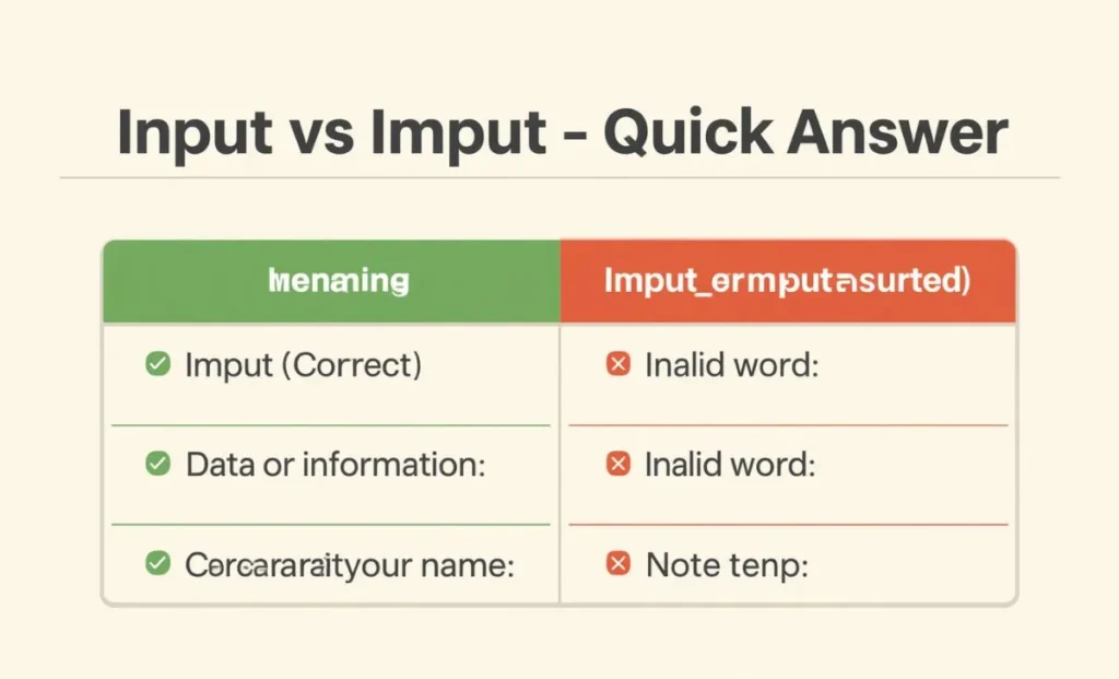 Input or Imput – Quick Answer
