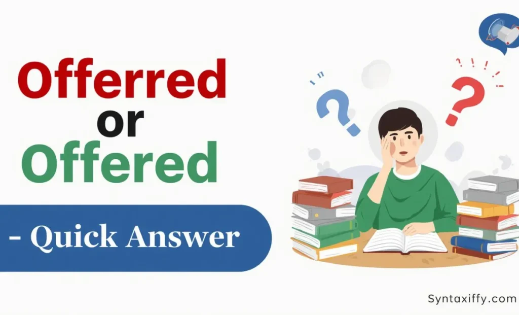 Offerred or Offered – Quick Answer