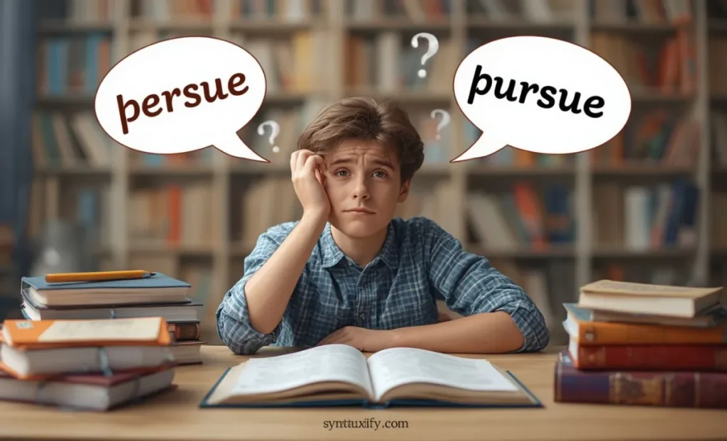 Why People Confuse Persue or Pursue