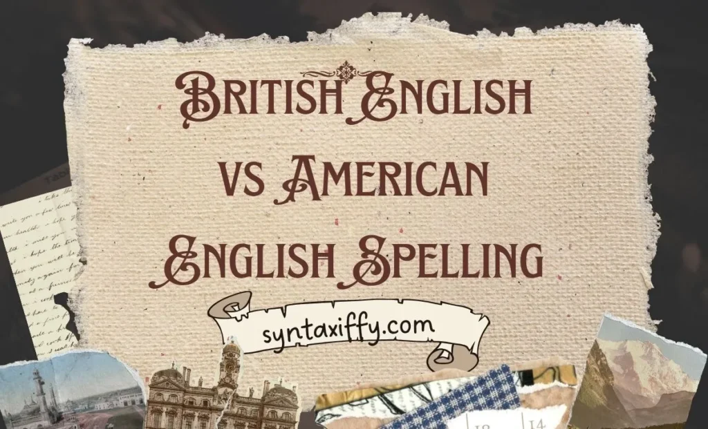 British English vs American English Spelling