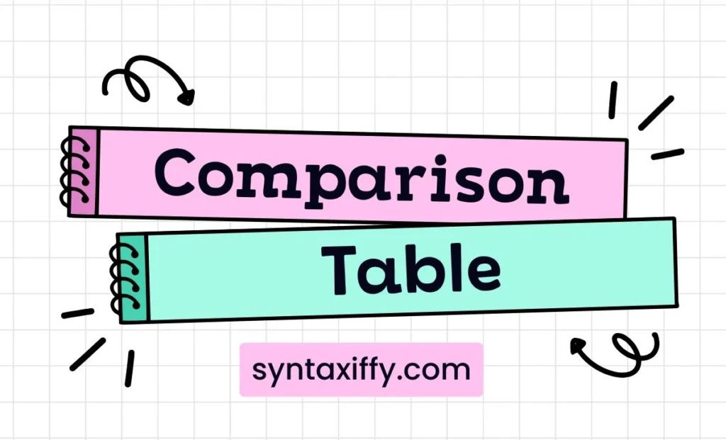 Comparison Table