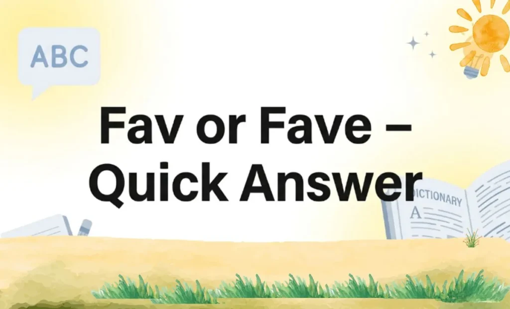Fav or Fave – Quick Answer