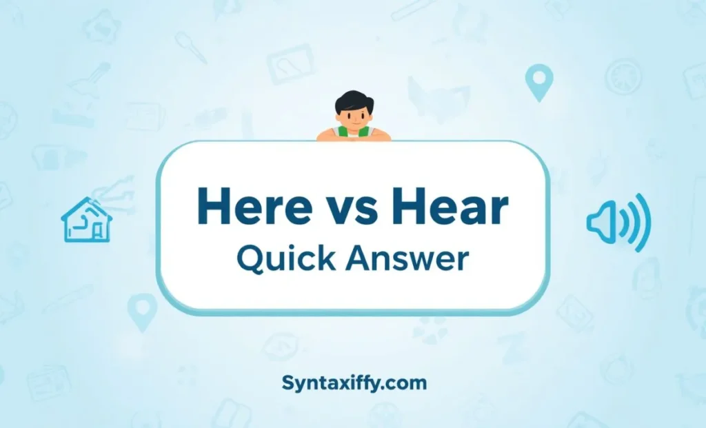 Here vs Hear – Quick Answer