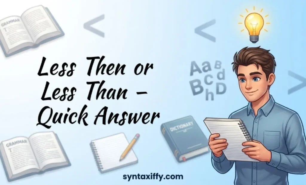 Less Then or Less Than – Quick Answer
