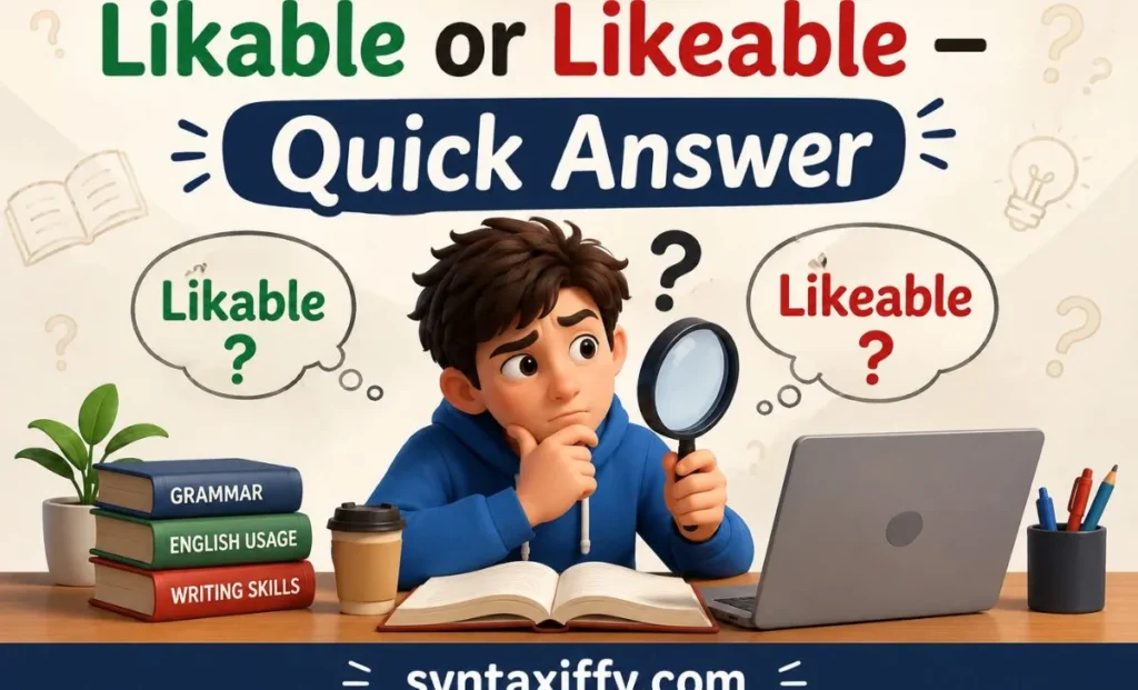 Likable or Likeable – Quick Answer