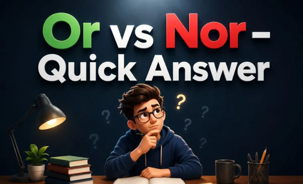 Or vs Nor – Quick Answer