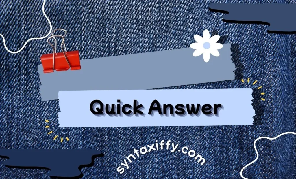 Quick Answer