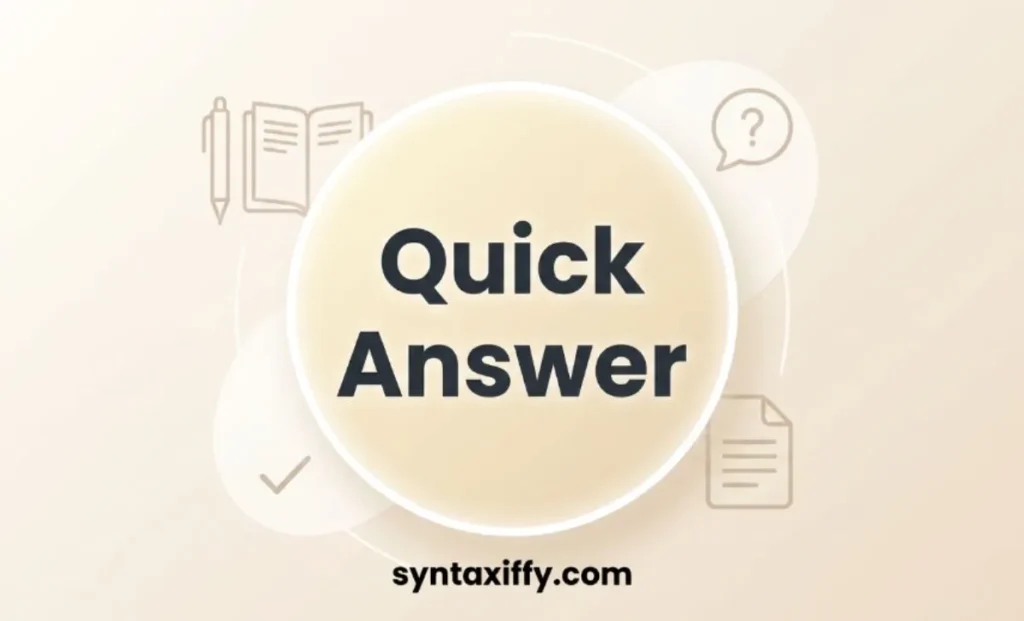 Quick Answer