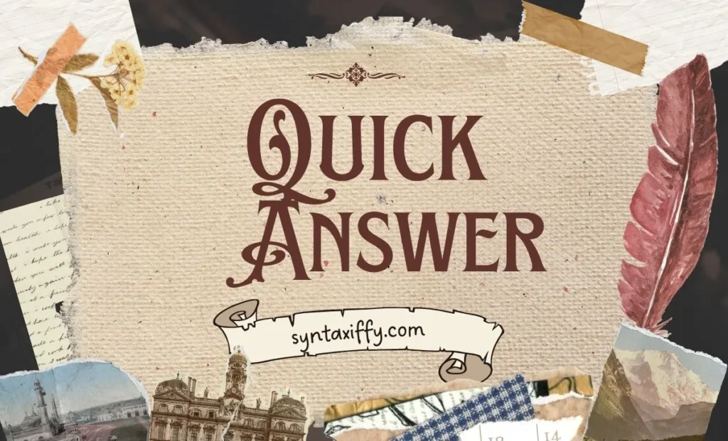 Quick Answer
