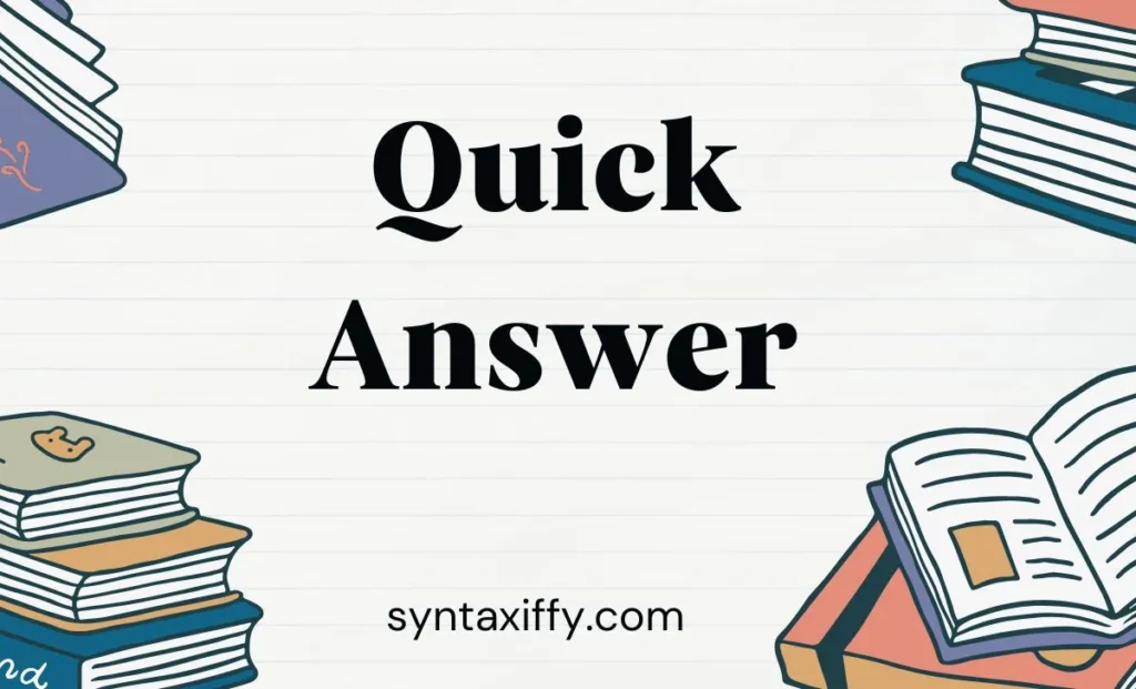 Quick Answer