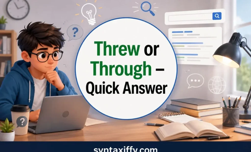 Threw or Through – Quick Answer