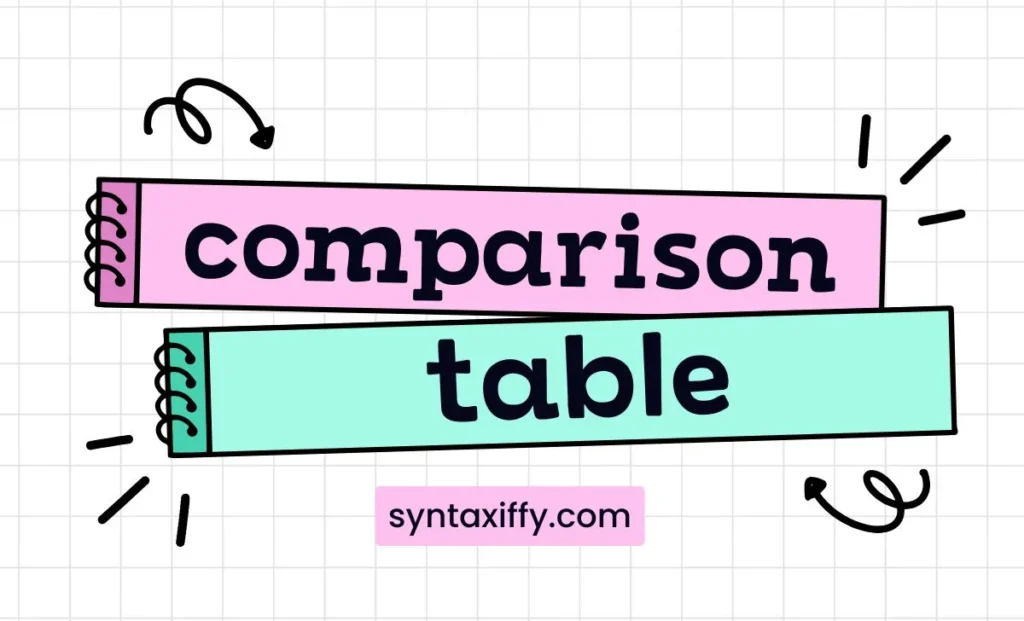 Comparison Table