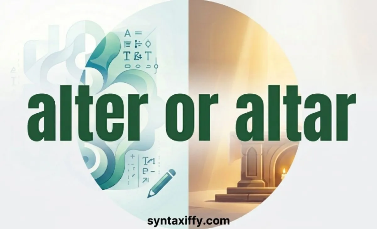 alter or altar