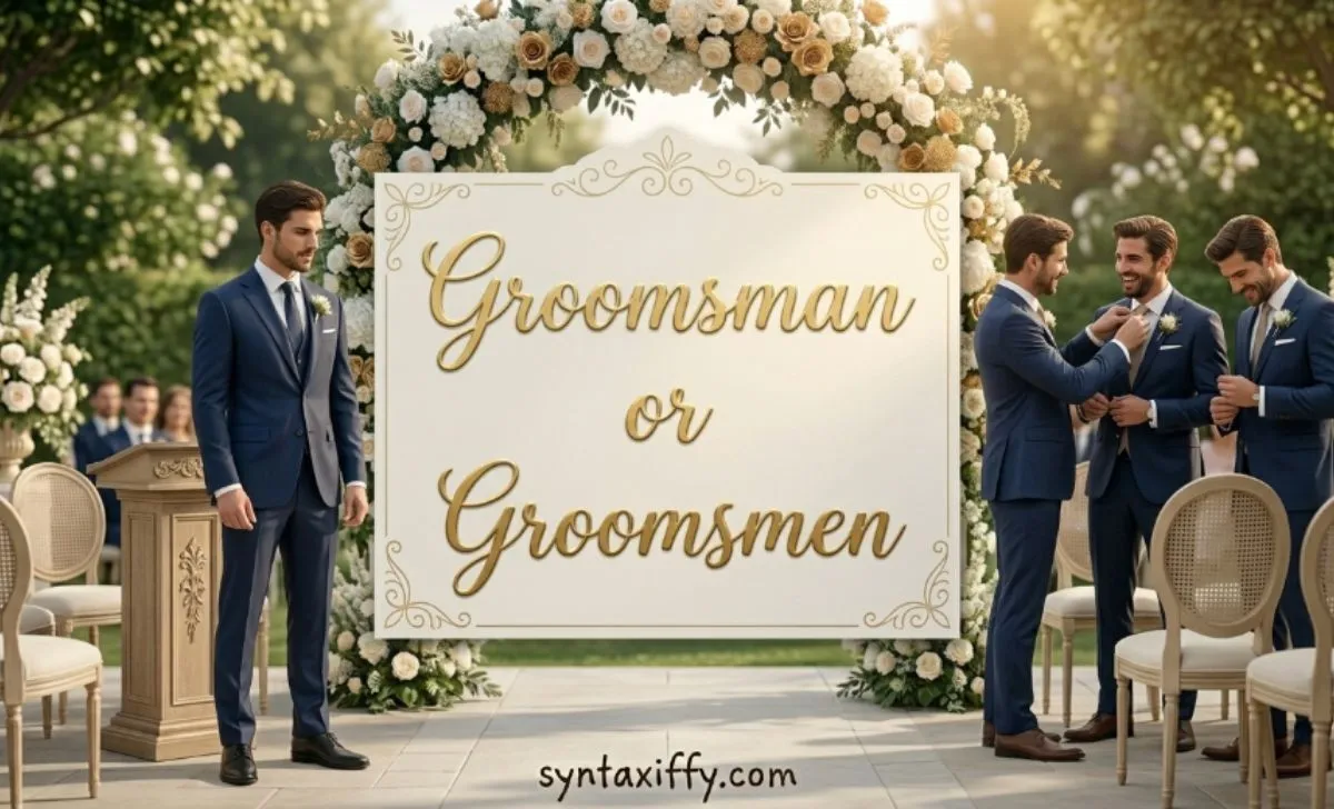 Groomsman or Groomsmen