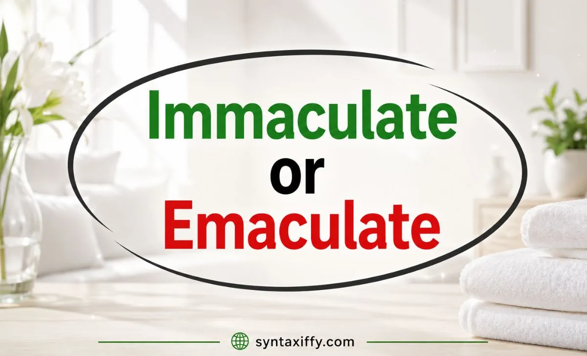 Immaculate or Emaculate