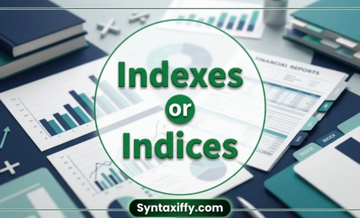 Indexes or Indices