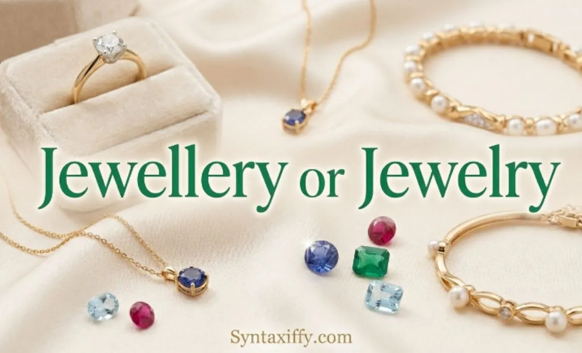 jewellery or jewelry