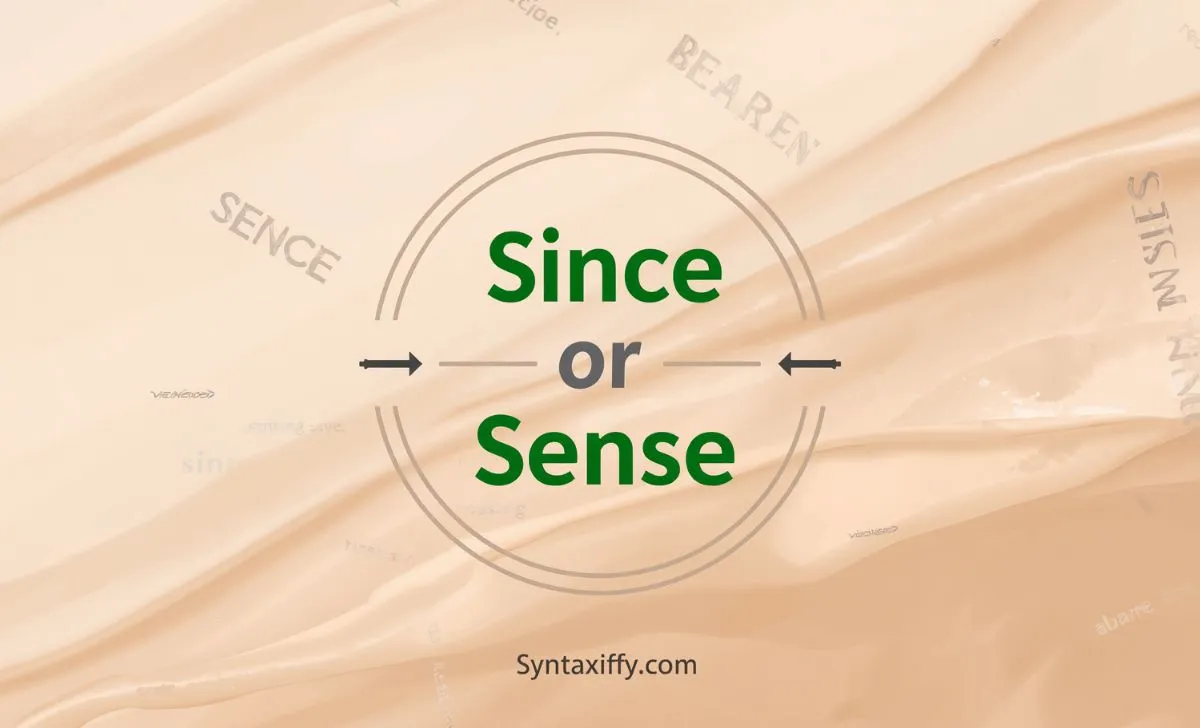Since or Sense