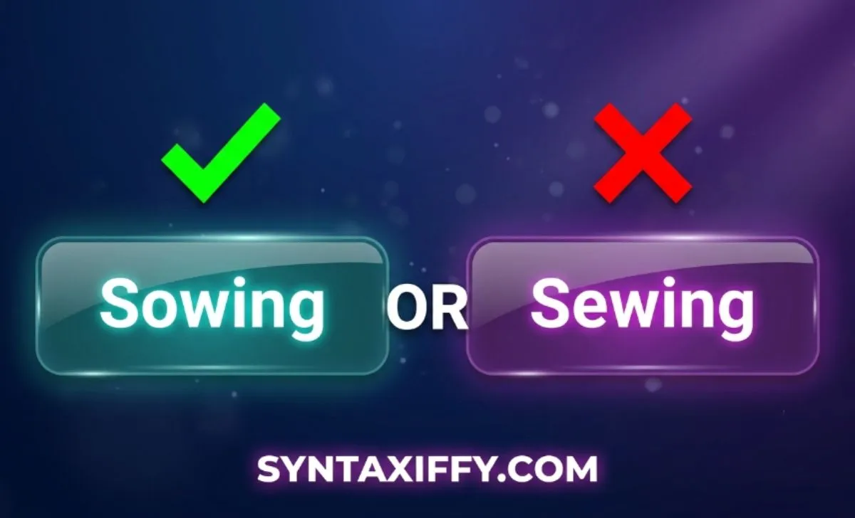 Sowing vs Sewing