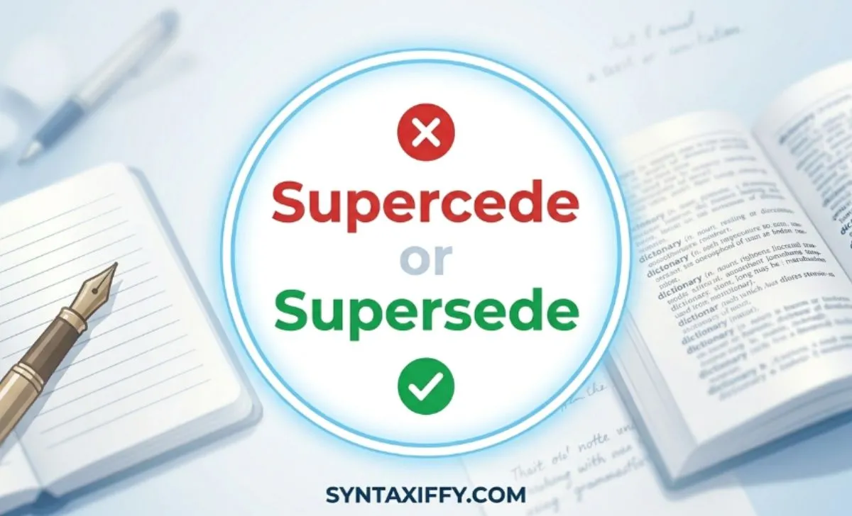 supercede or supersede