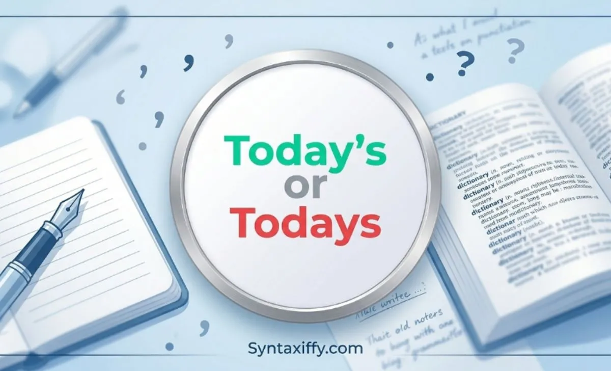 Todays or Today's