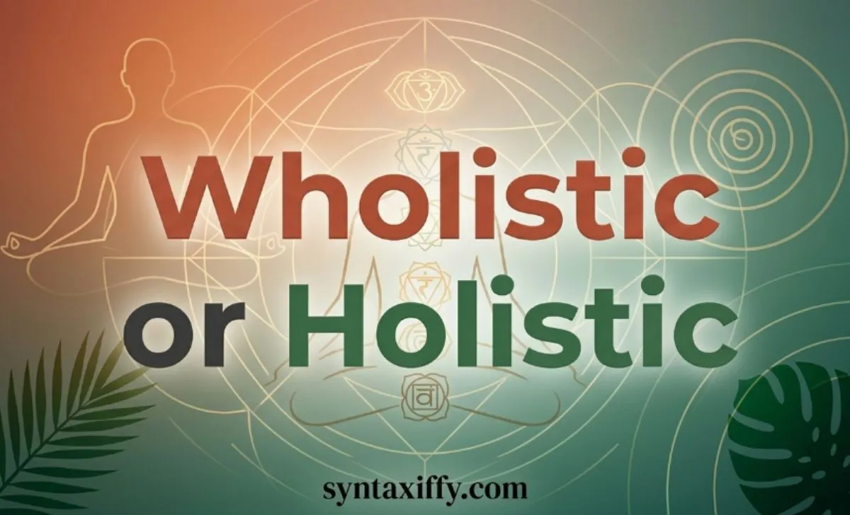 Wholistic or Holistic