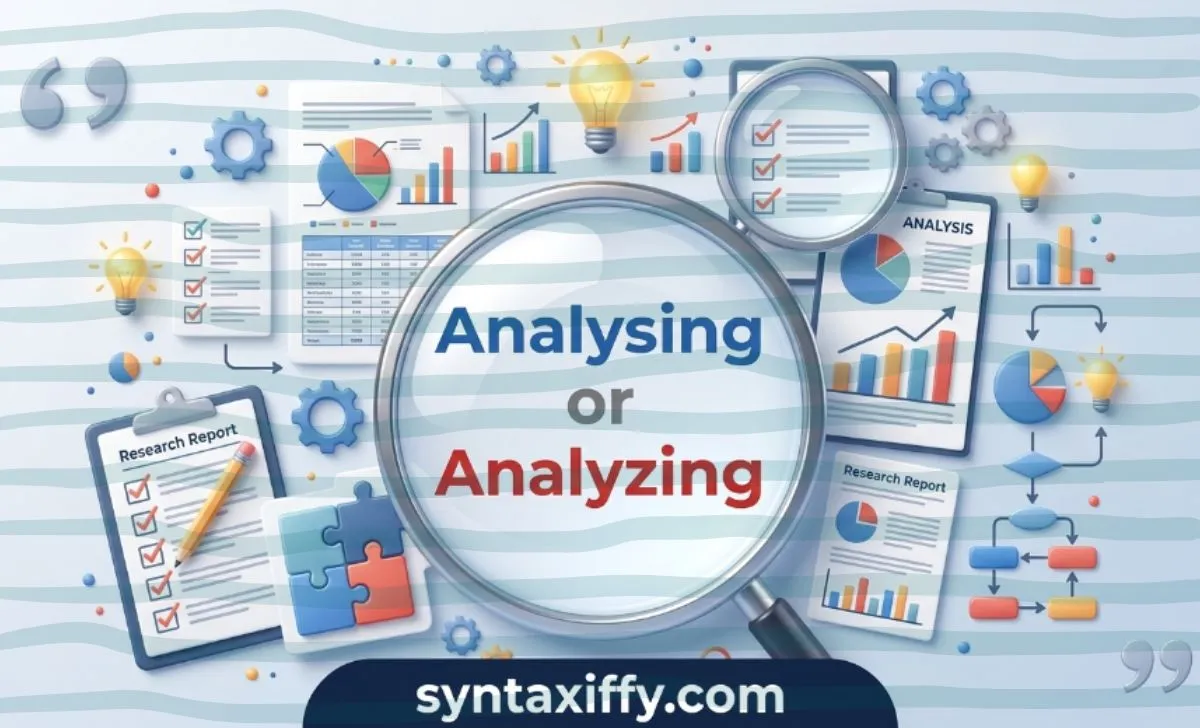 Analysing or Analyzing
