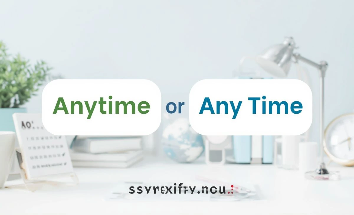 Anytime or Any Time