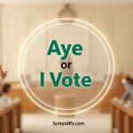 Aye or I Vote