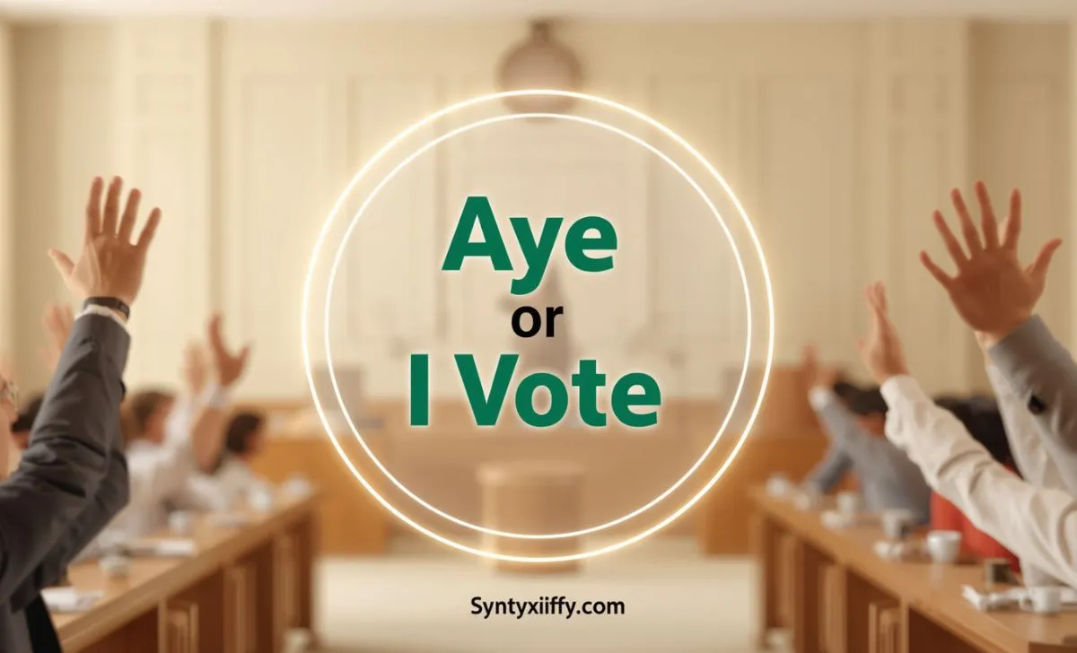 Aye or I Vote