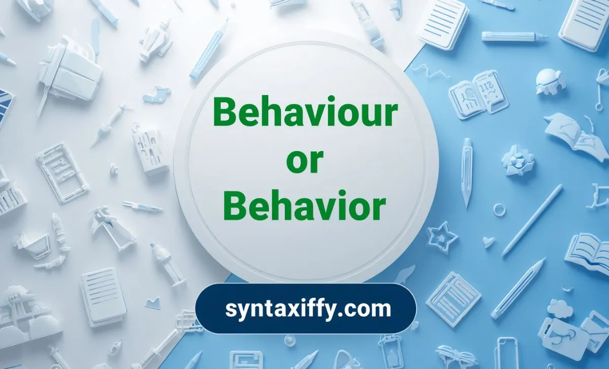 Behaviour or Behavior