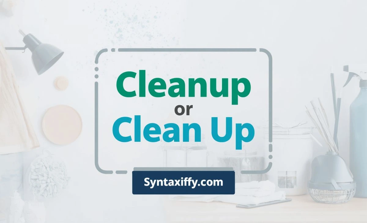 Cleanup or Clean Up