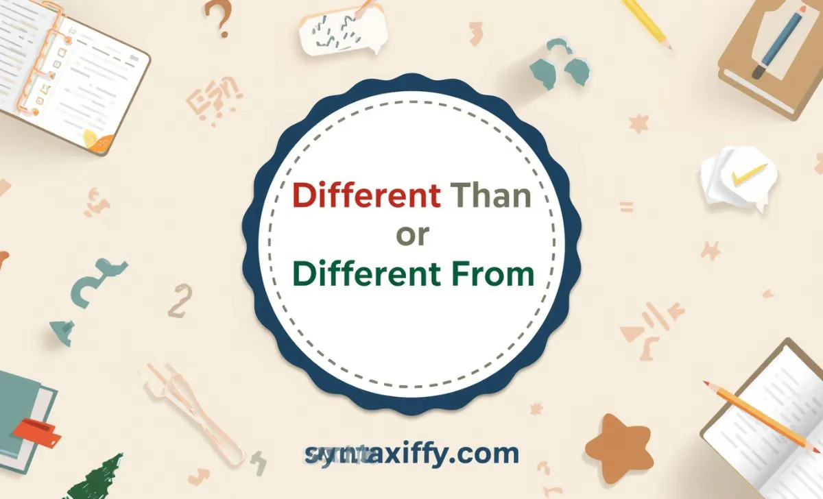Different Than or Different From