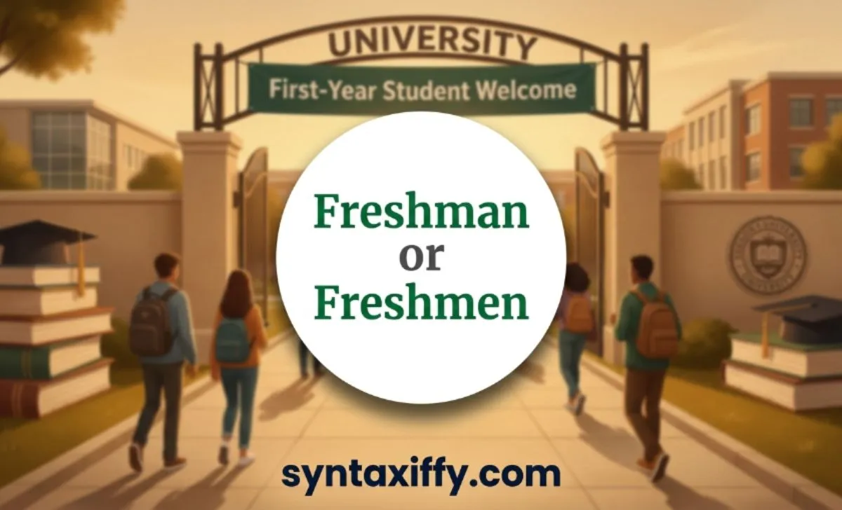 Freshman or Freshmen