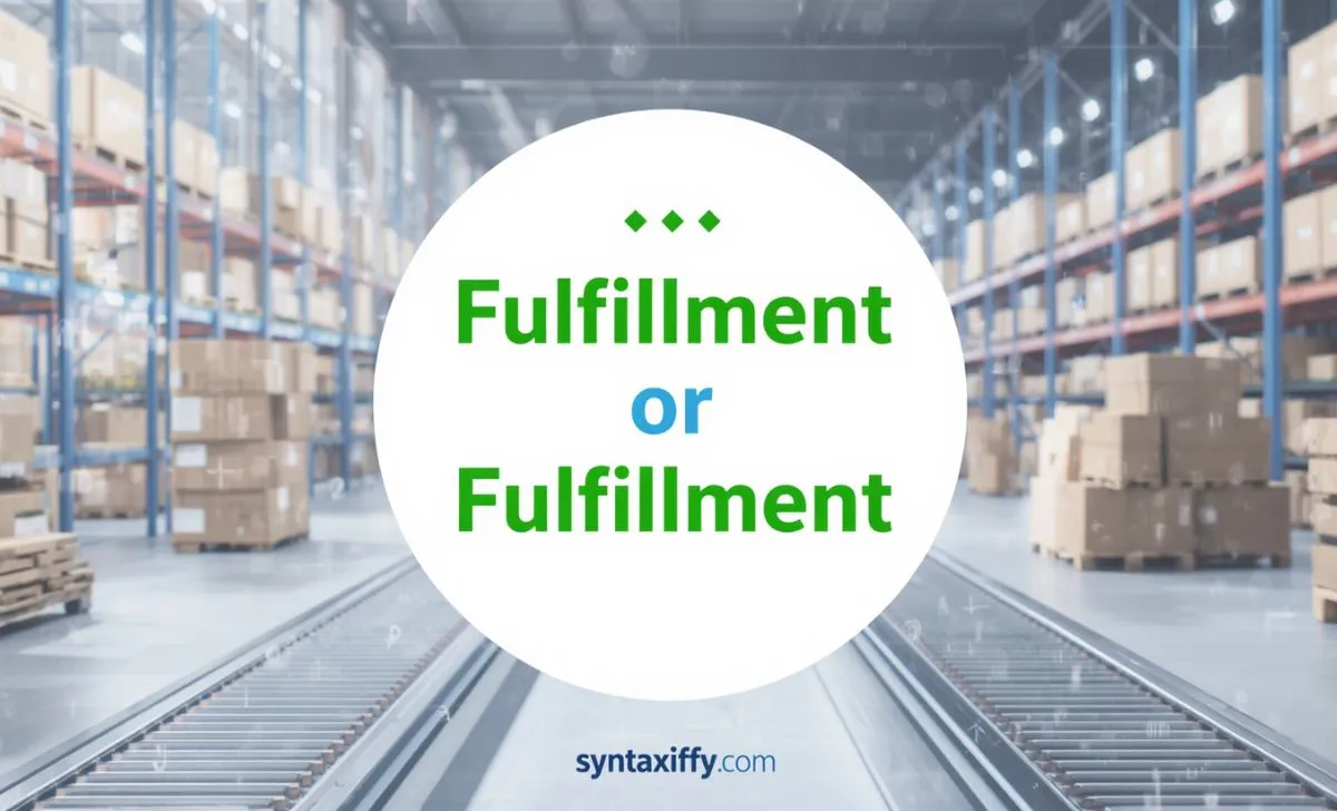 Fulfilment or Fulfillment