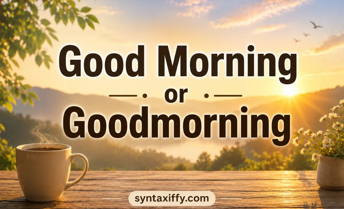 Good Morning or Goodmorning
