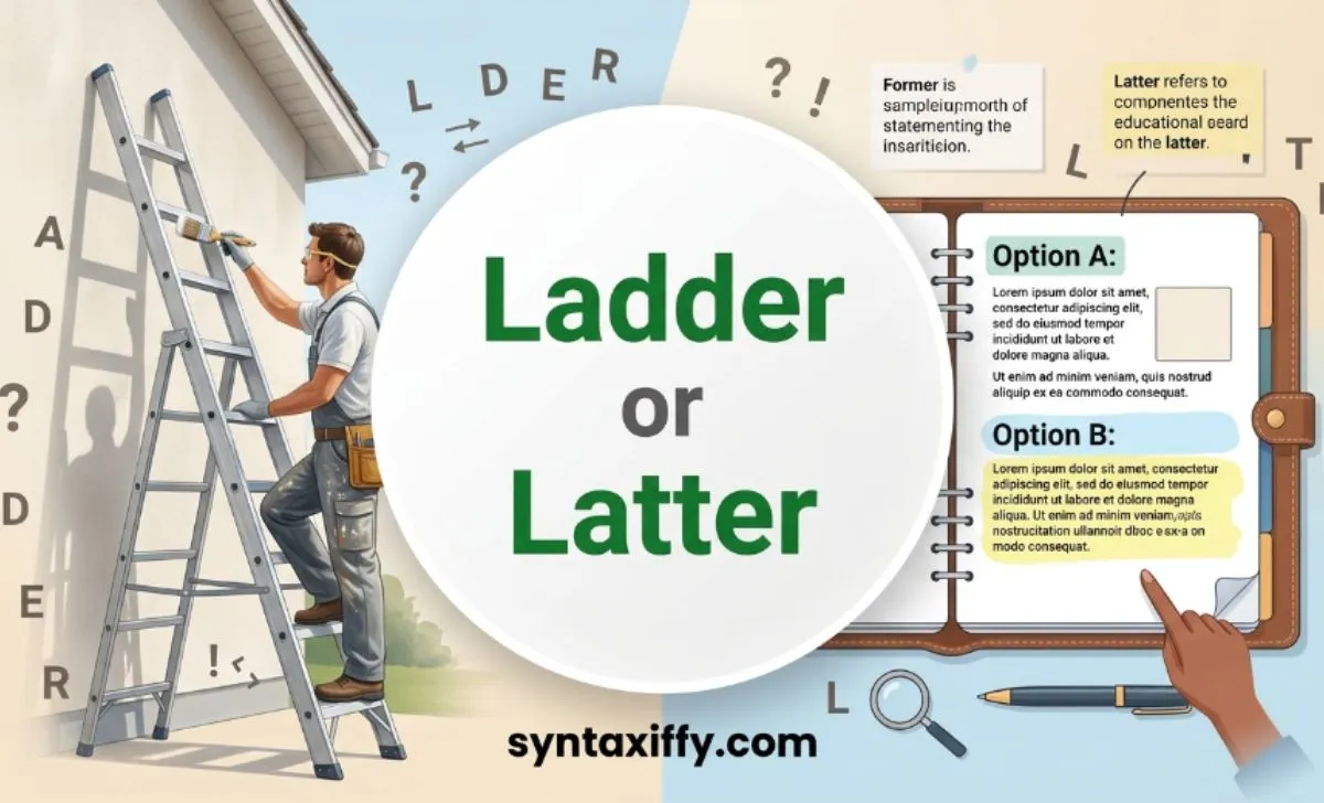 Ladder or Latter