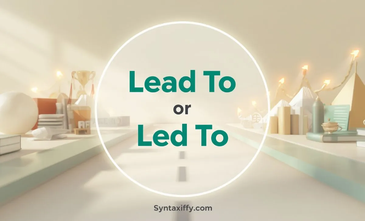 Lead To or Led To