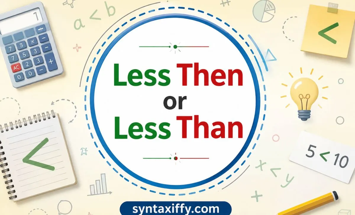 Less Then or Less Than