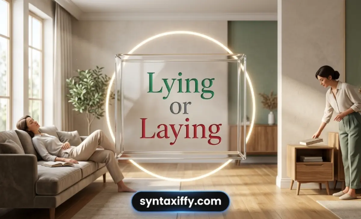 lying or laying
