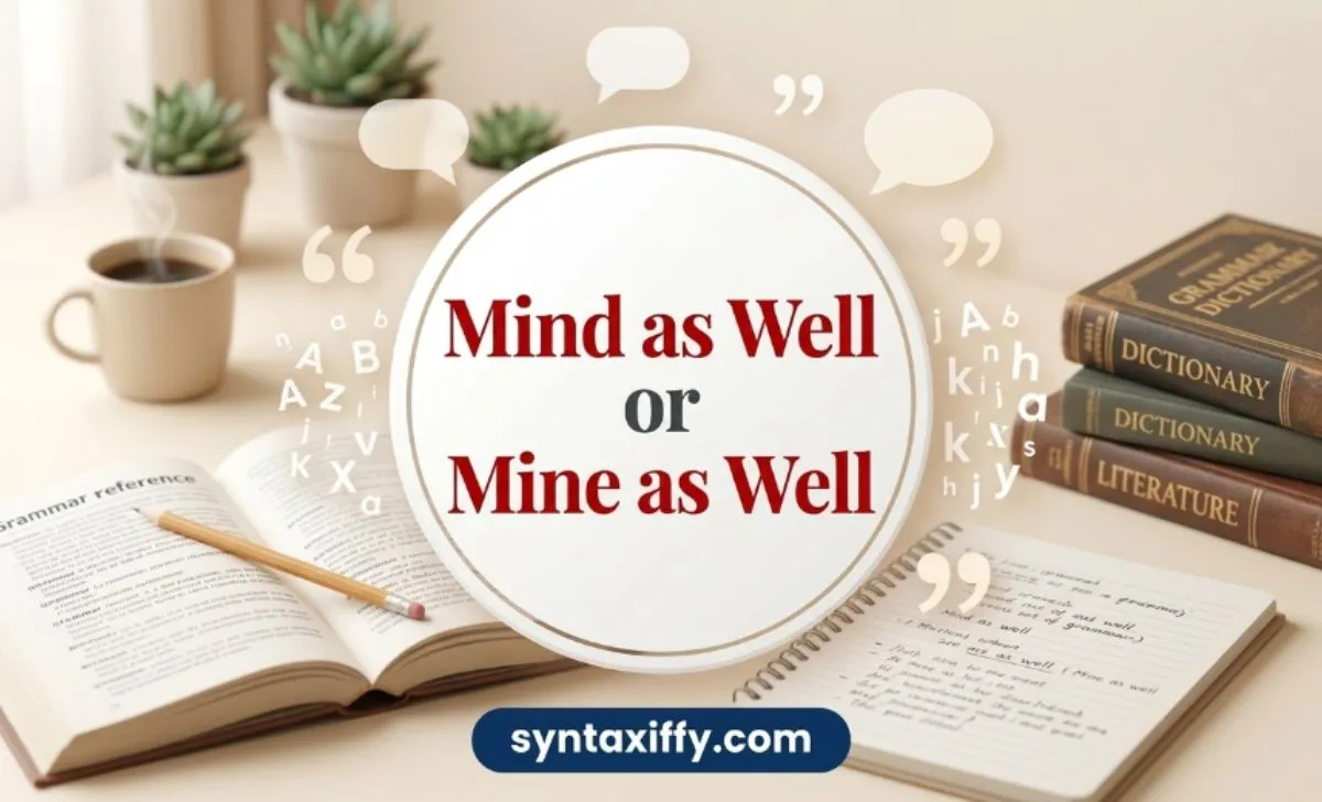 Mind as Well or Mine as Well