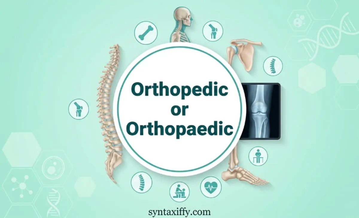 Orthopedic vs Orthopaedic