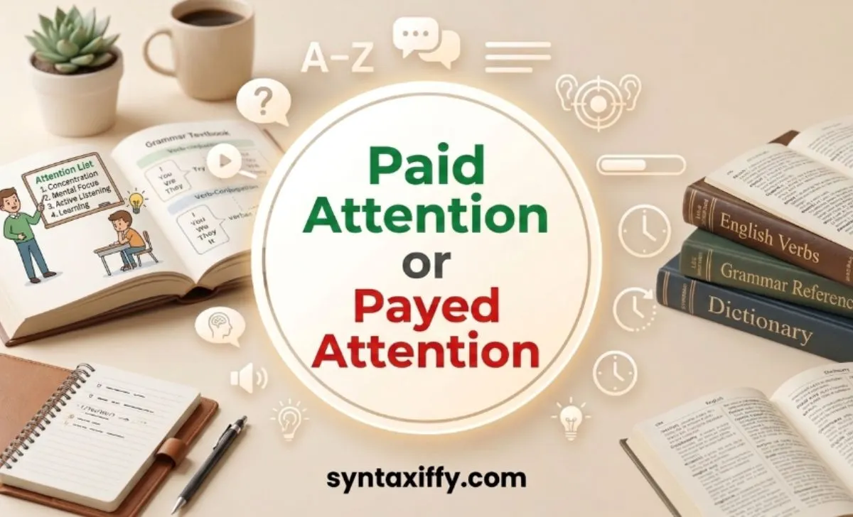 Paid Attention or Payed Attention
