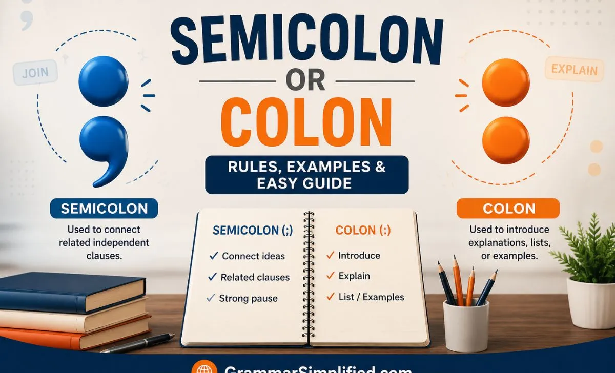 Semicolon or Colon